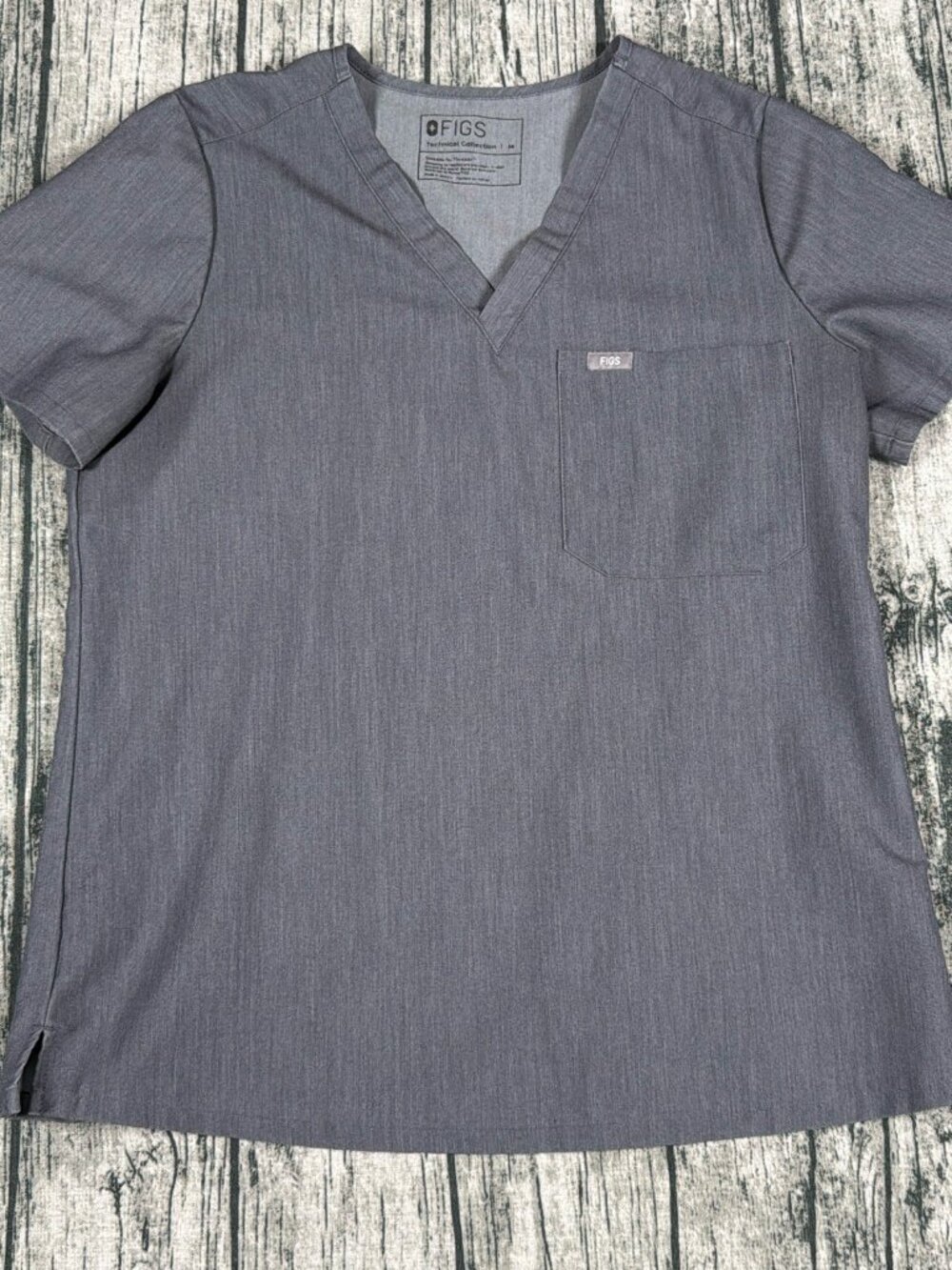 FIGS FW1000 Technical Collection Scrub Top Women's M Heather Gray